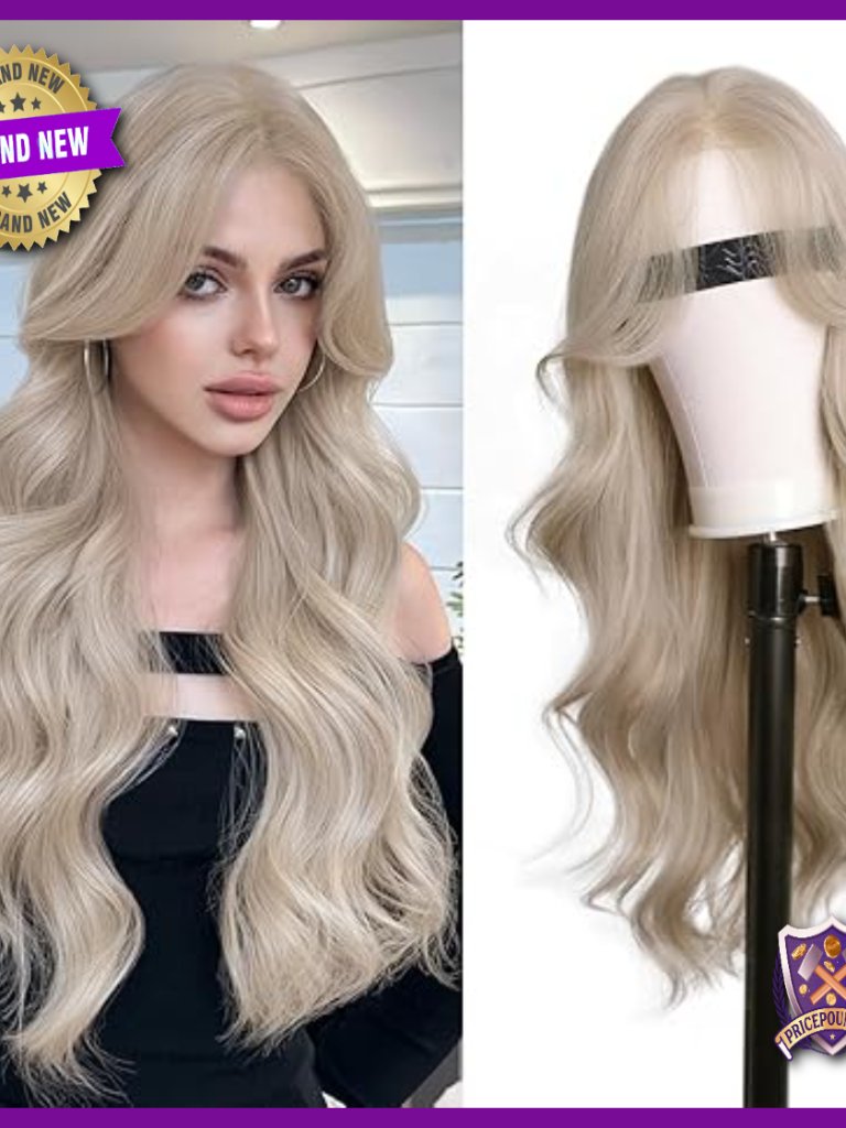 27.5" Lace Front Synthetic Wig With Hand-Tied Hairline, Adjustable Cap